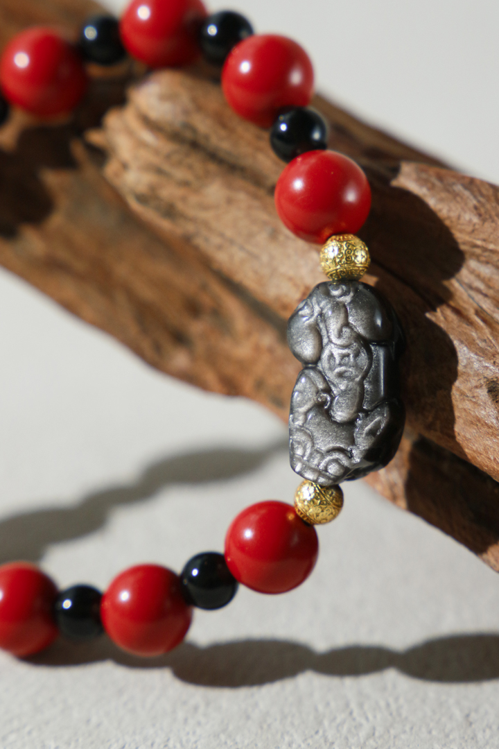 Cinnabar Pixiu - Money Magnet Bracelet