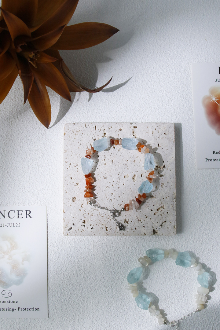 Leo Red Rutilated Zodiac Bracelet 