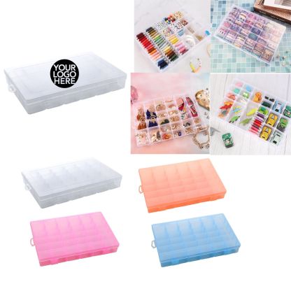  36-Grid Detachable Plastic Multifunctional Transparent Storage Box for Jewelry, Beads, Small Screws, DIY Supplies & Cosmetics