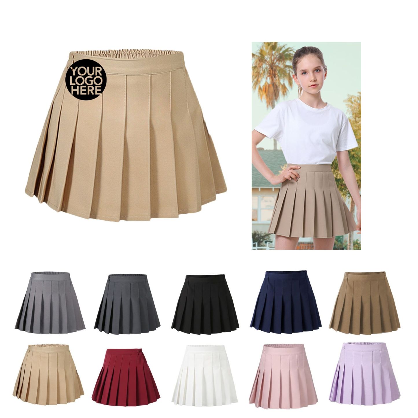 Kids' Pleated Skirt: Children's Apparel, Summer New Style, Skort, Autumn & Winter, All-Season College Style