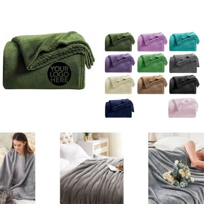 Featherlight Microfiber Fleece Throw Blanket