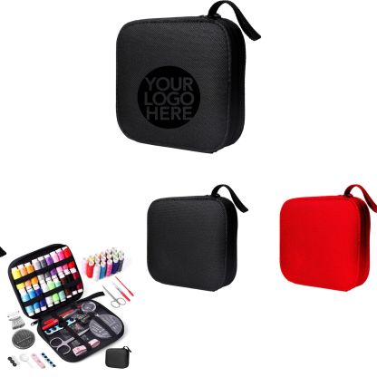 Portable Sewing Kit Box: 10-Piece Household Sewing Tools Set
