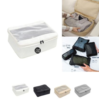 Travel Compression Organizer Bags: Double-Zipper Luggage Storage Set, Perfect for Organizing Belongings