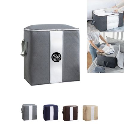    Cross-border Quilt Storage Bag with Transparent Window: Ideal for Clothing Storage, Moving, and Home Quilt Organization