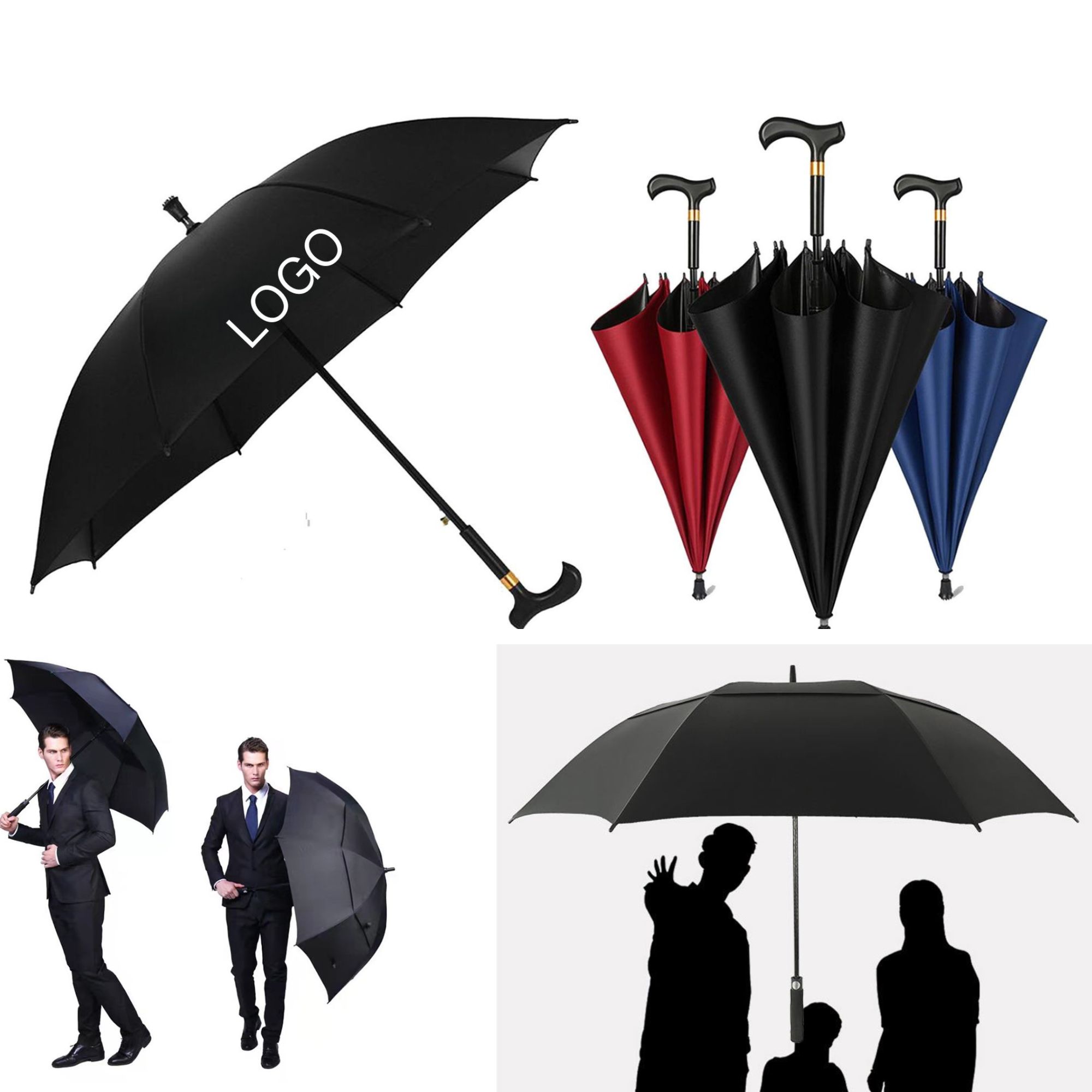 Senior Foldable Cane Walker with LED Light, Merges a walking cane and a foldable walker for stability.