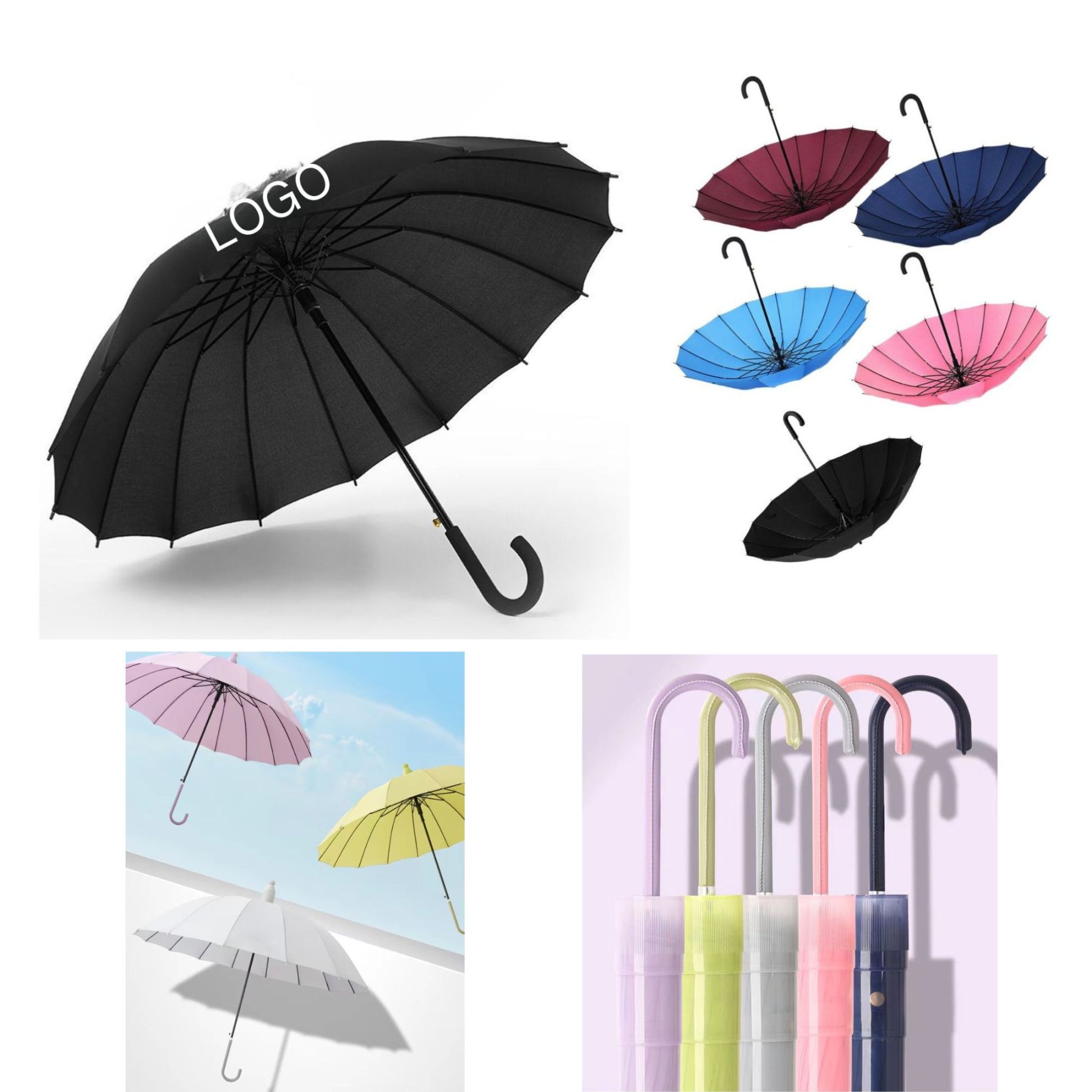 Heavy-Duty Unisex Folding Umbrella – Jumbo Size, Multi-Purpose 