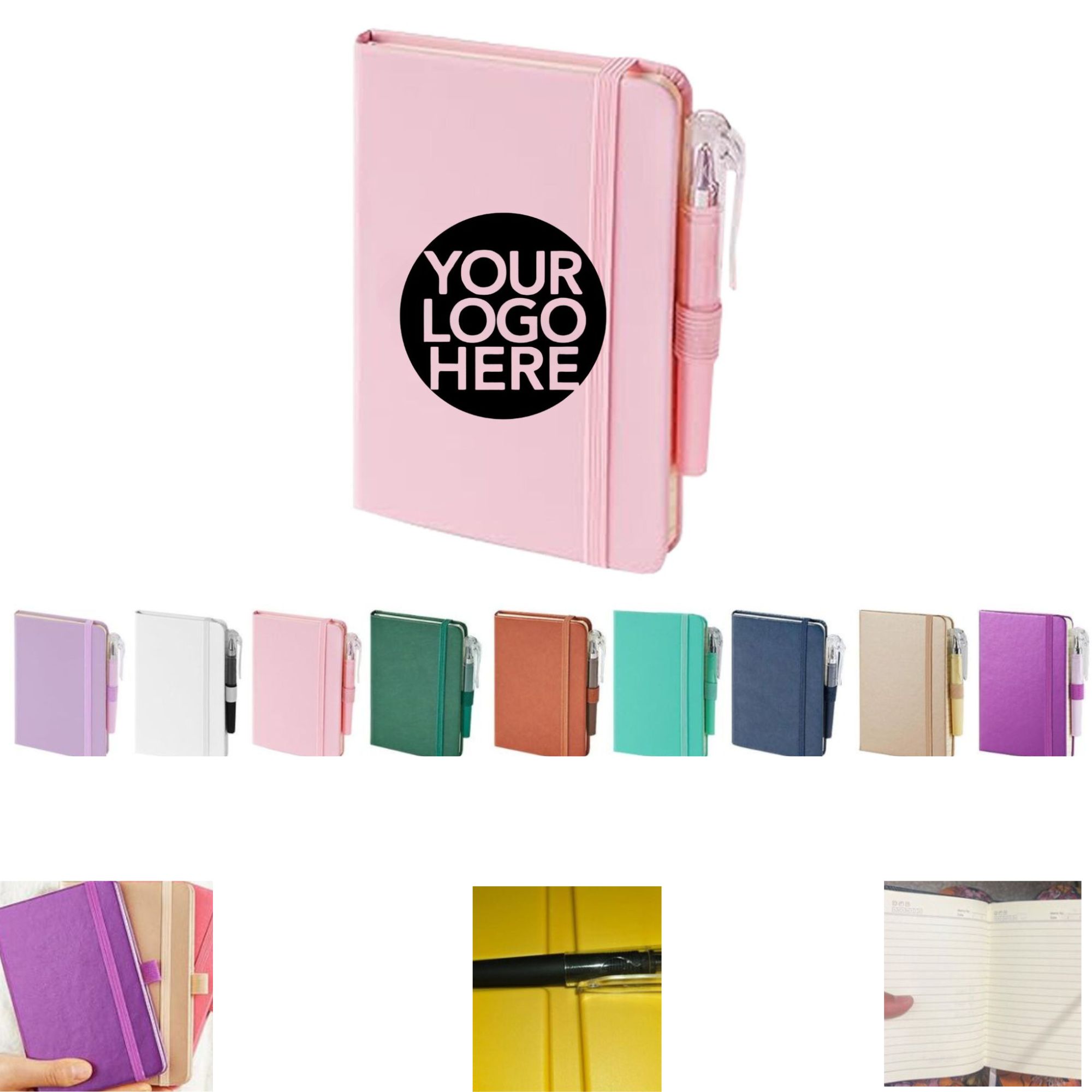 3 Pack Pocket Notebook Set with Pen 