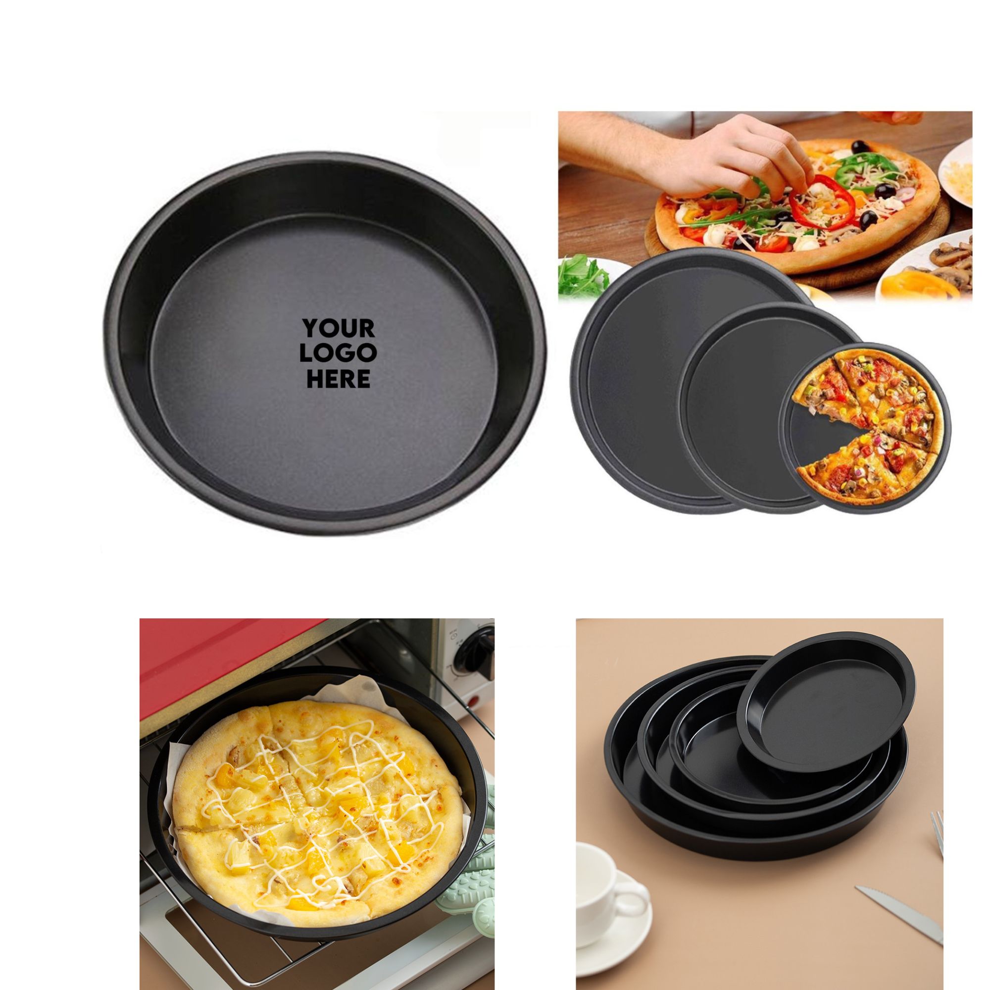 Heavy-Duty Carbon Steel Pizza Pan Set 