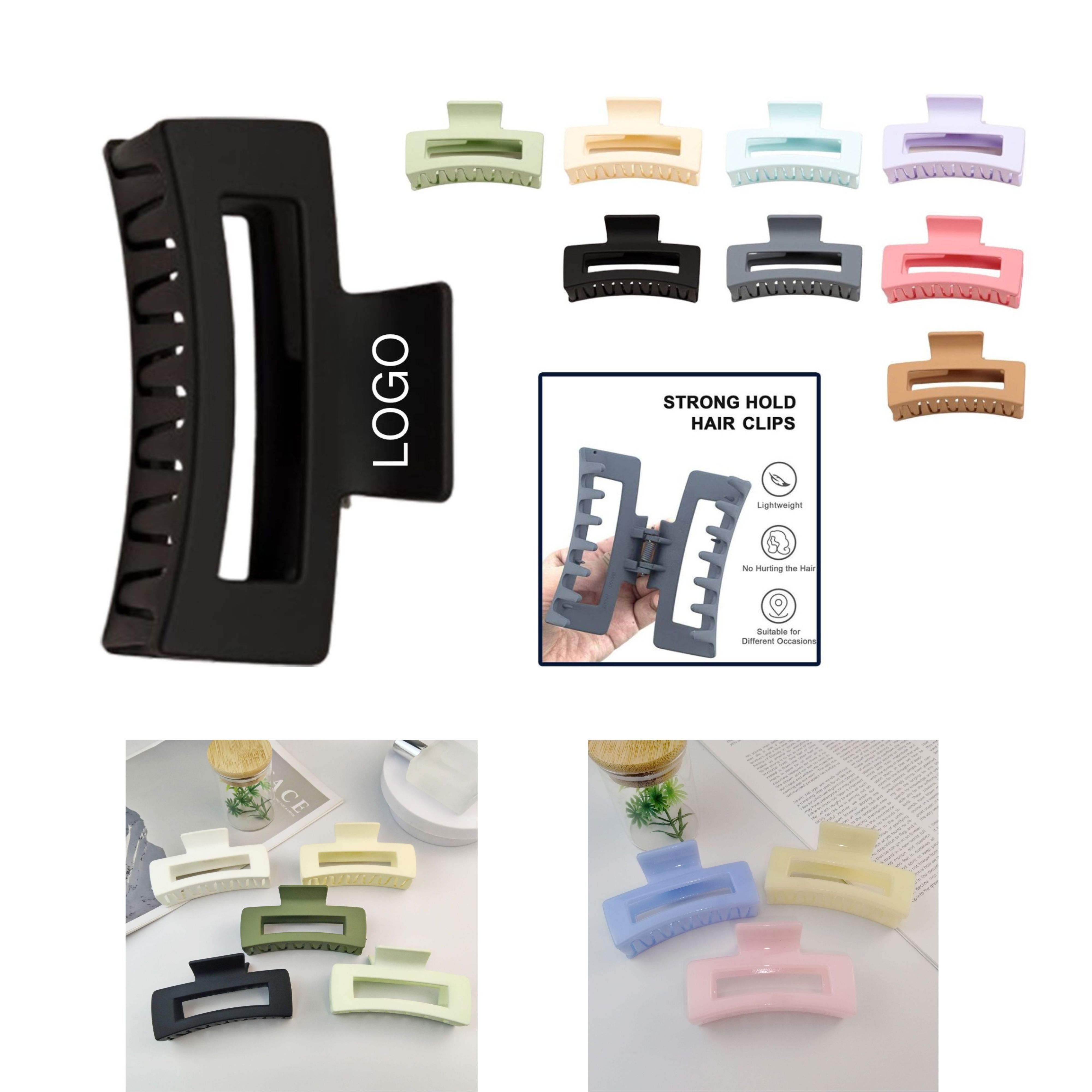 Stylish Large Hair Jaw Clip，Durable plastic structure, strong clamping force for secure styling, elegant and adaptable