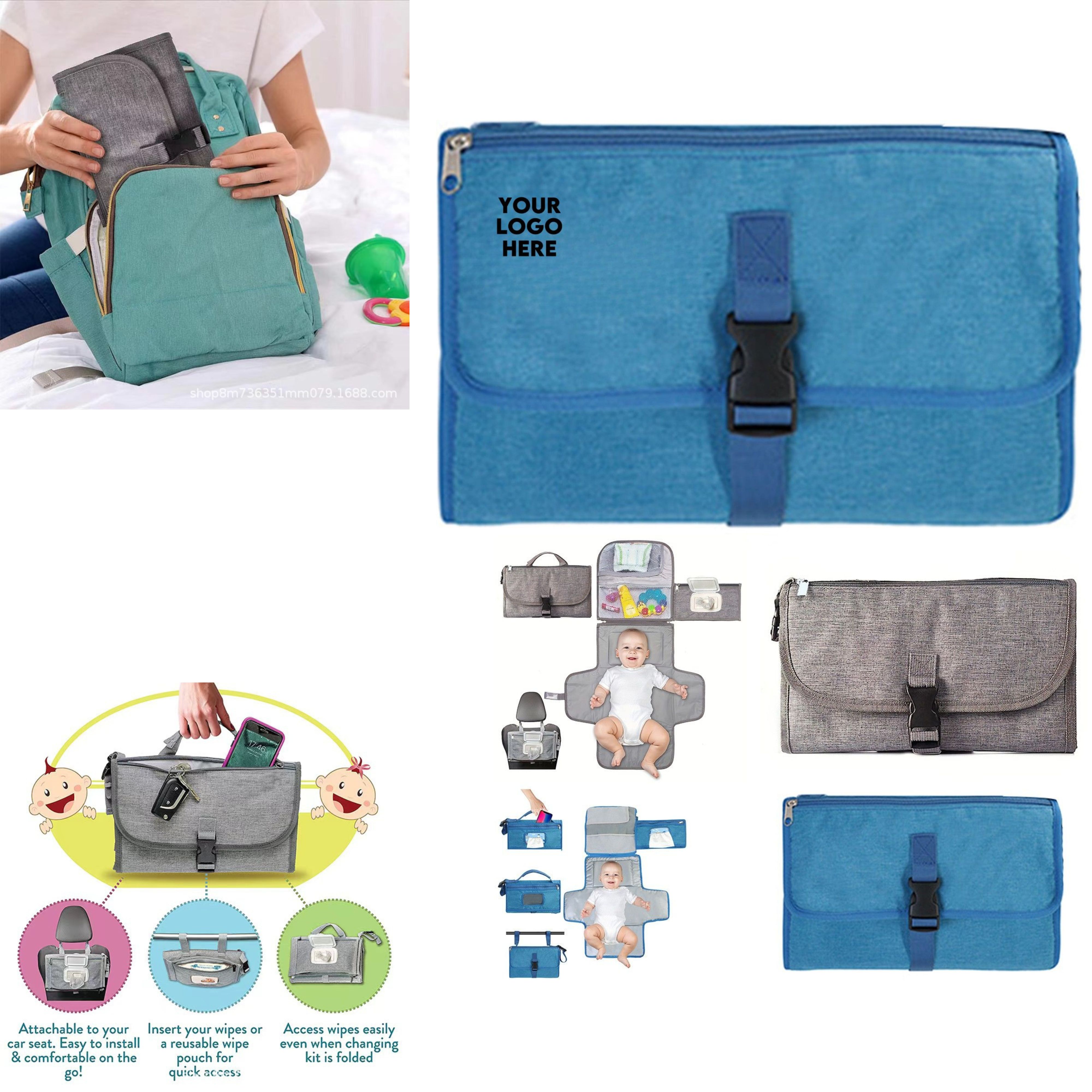Premium Travel Baby Diaper Changing Mat Set 