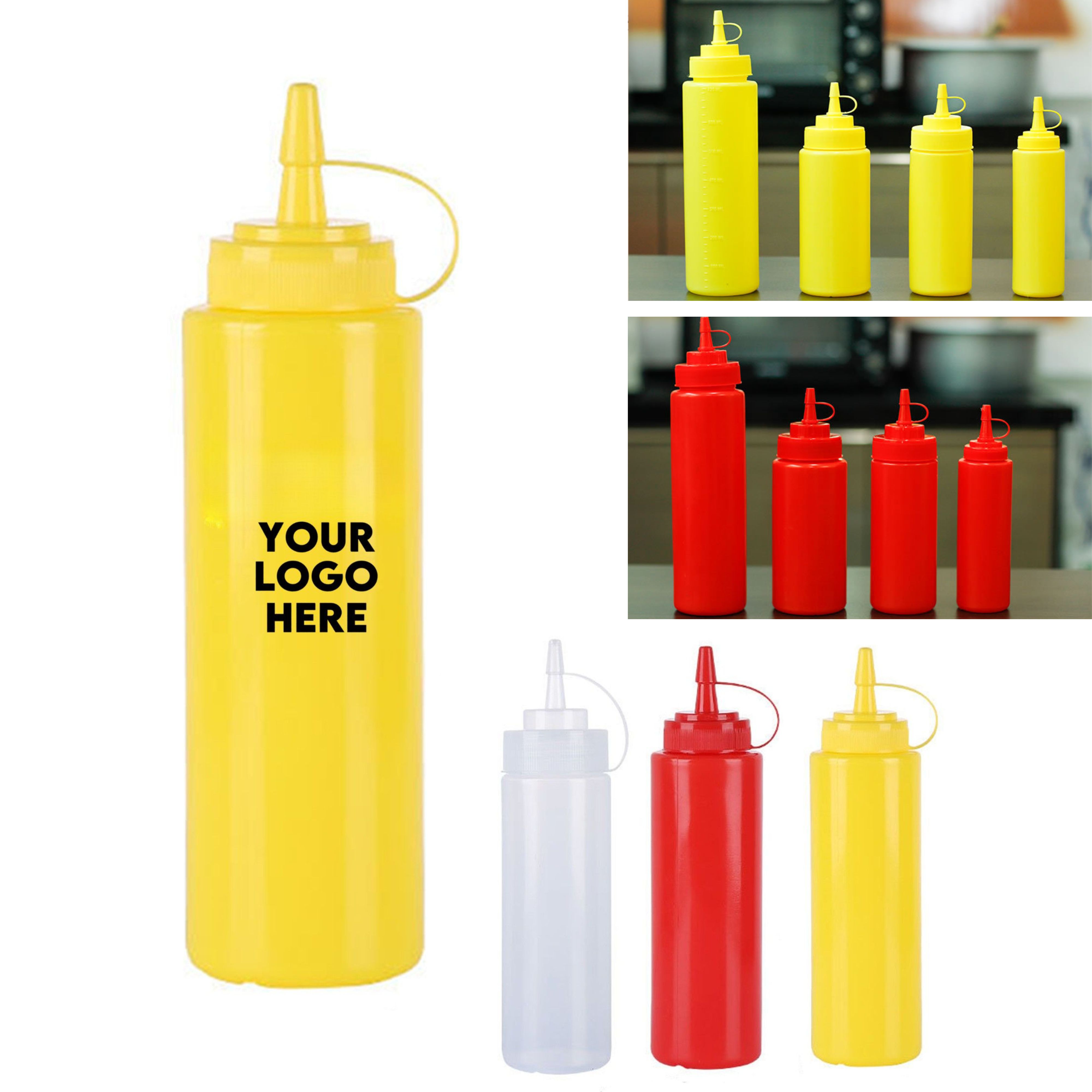 High-Quality Food-Safe PE Squeeze Condiment Bottle 
