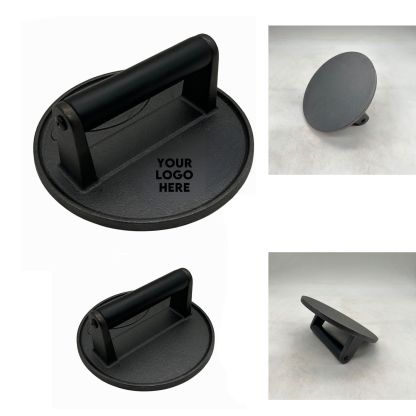 Heavy-Duty Cast Iron Meat Press – Ideal for Outdoor Picnics, Barbecues, and Indoor Grilling