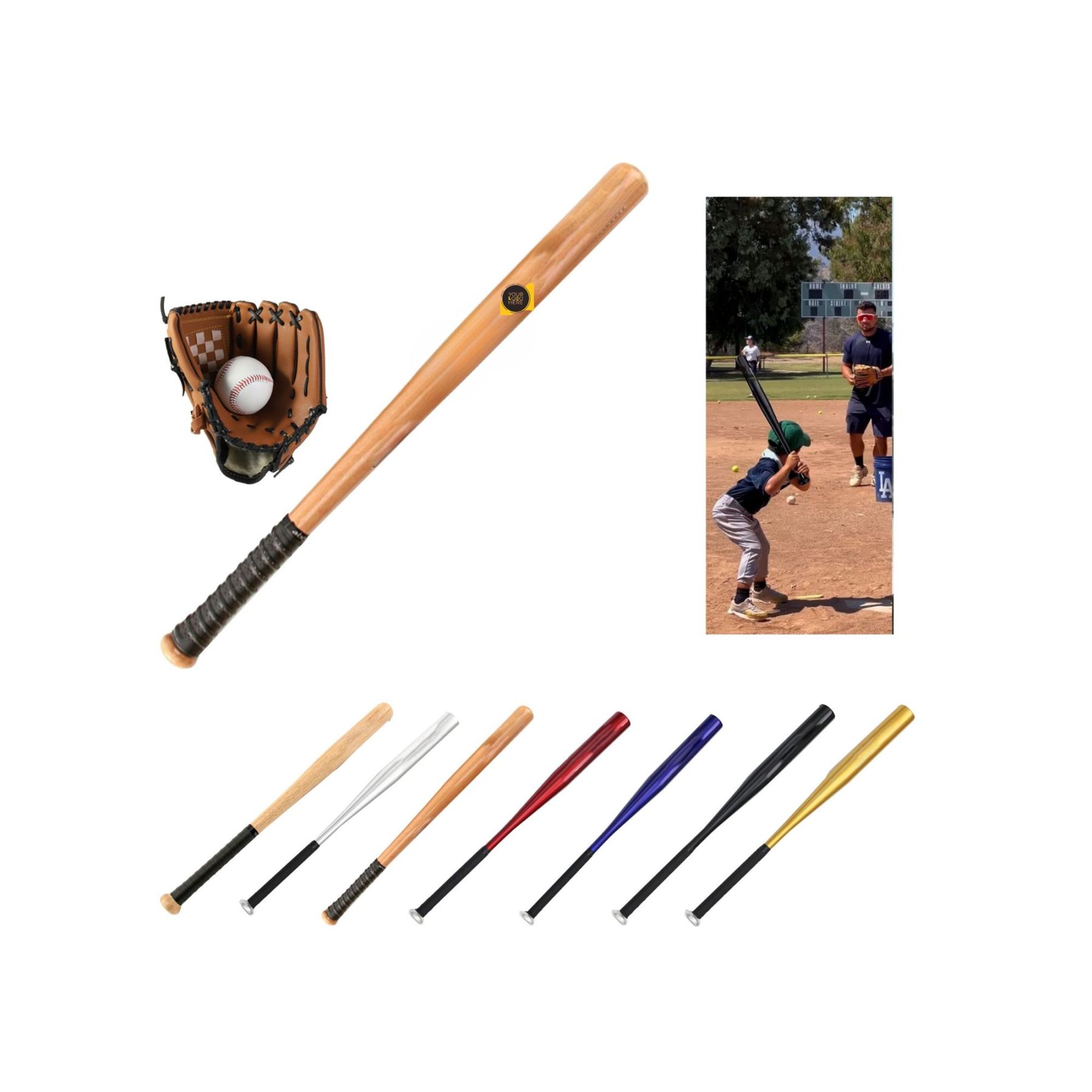 Oak aluminum alloy children's baseball 