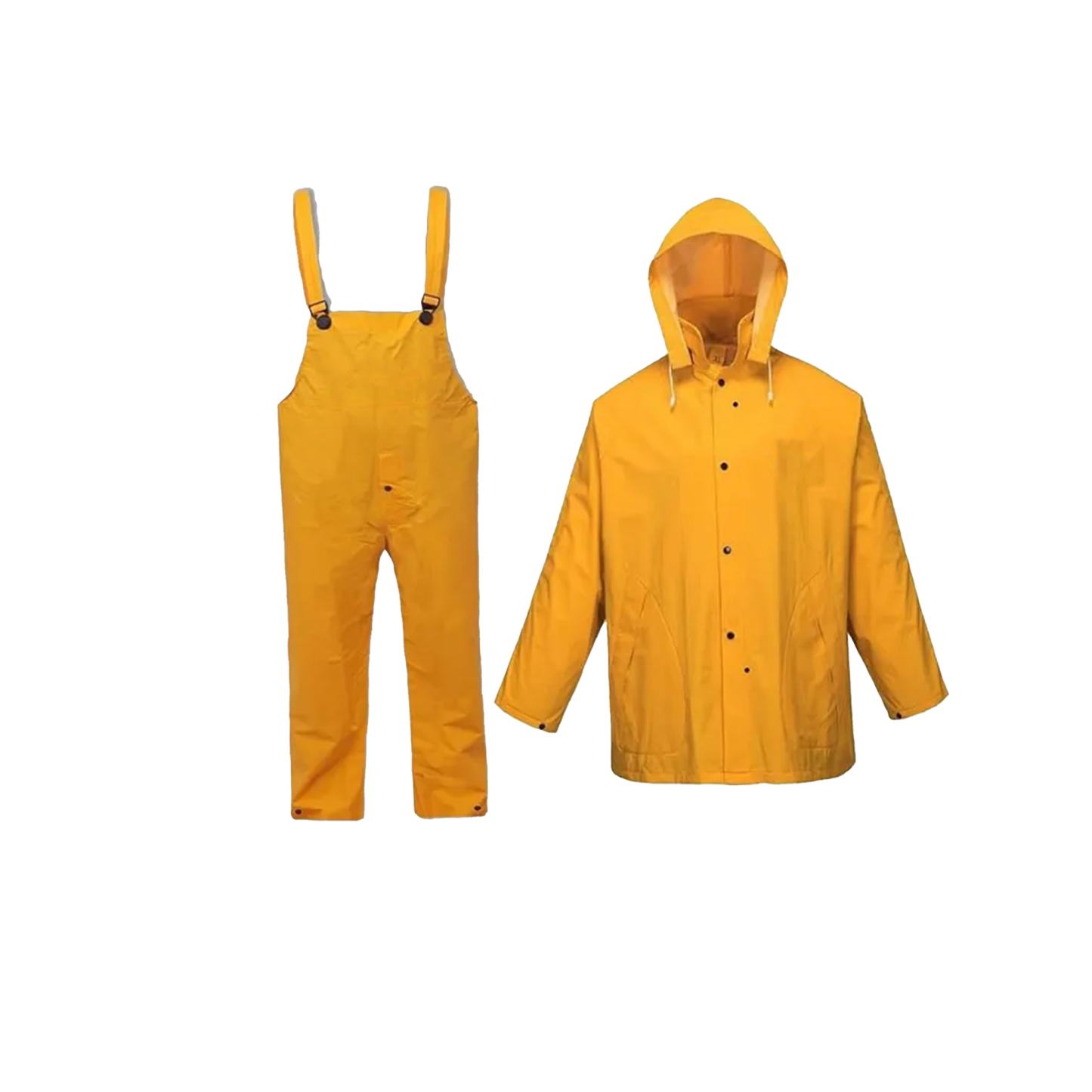 Working Construction Raincoat for Men: Heavy-Duty Waterproof Jacket with Bib Overall Designl 