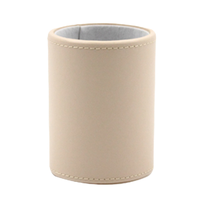 High-end Leather Circular Pen Case