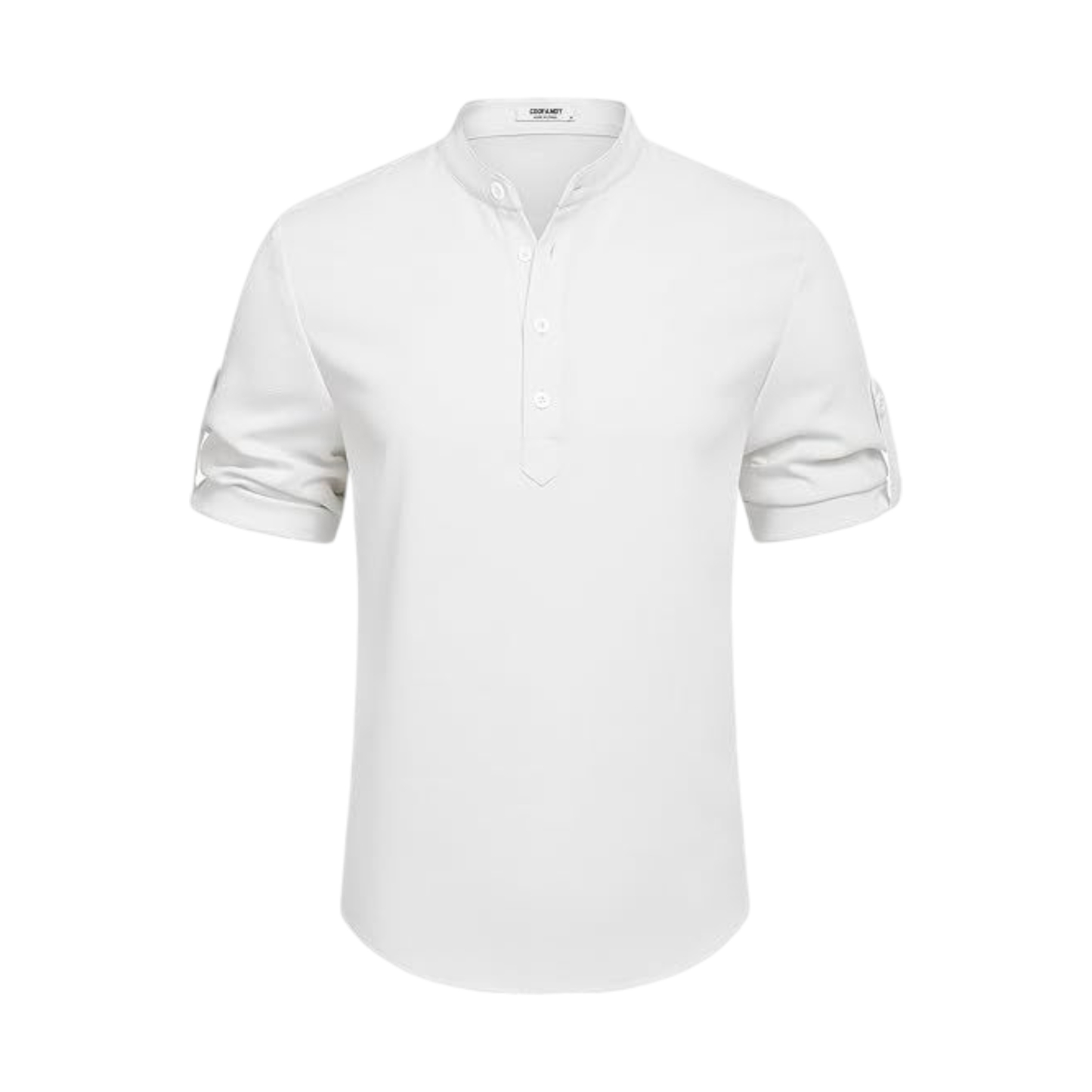 Cross-border Men’s Summer Casual Shirt: Solid Color Short-Sleeved,  Youth Half Cardigan Top 