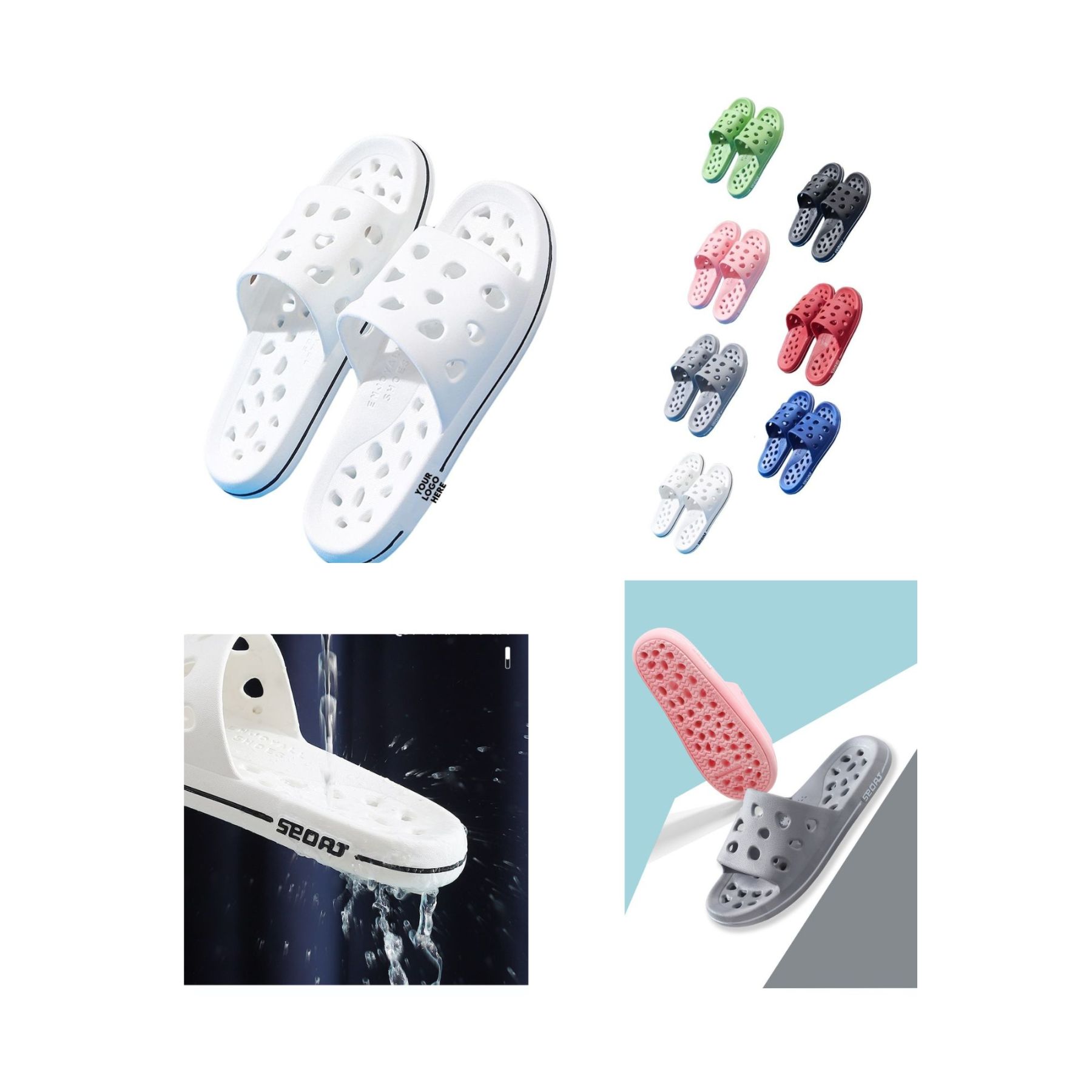 Gender-neutral Ventilated Bath Slippers