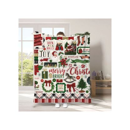 Cartoon Home Flannel Blanket: A Festive Christmas Gift for Cozy Celebrations