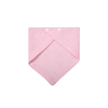 Solid-color Baby Gauze Triangle Bib
