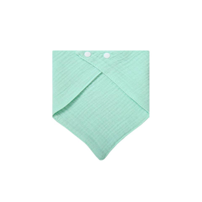 Solid-color Baby Gauze Triangle Bib