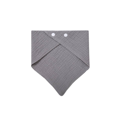 Solid-color Baby Gauze Triangle Bib