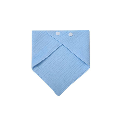 Solid-color Baby Gauze Triangle Bib
