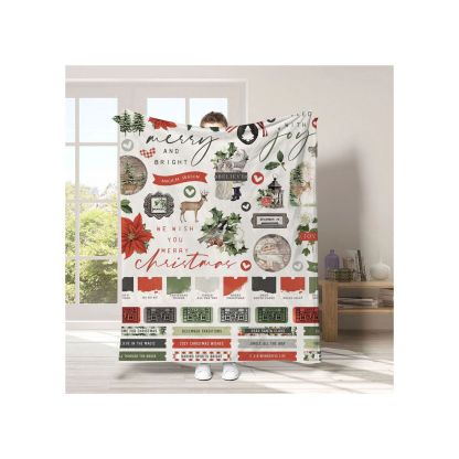 Cartoon Home Flannel Blanket: A Festive Christmas Gift for Cozy Celebrations