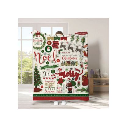 Cartoon Home Flannel Blanket: A Festive Christmas Gift for Cozy Celebrations