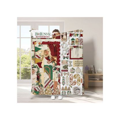 Cartoon Home Flannel Blanket: A Festive Christmas Gift for Cozy Celebrations