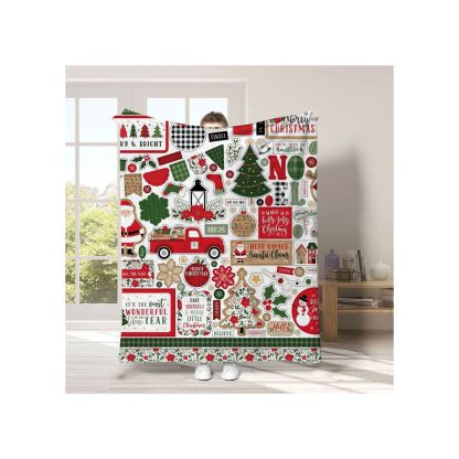 Cartoon Home Flannel Blanket: A Festive Christmas Gift for Cozy Celebrations