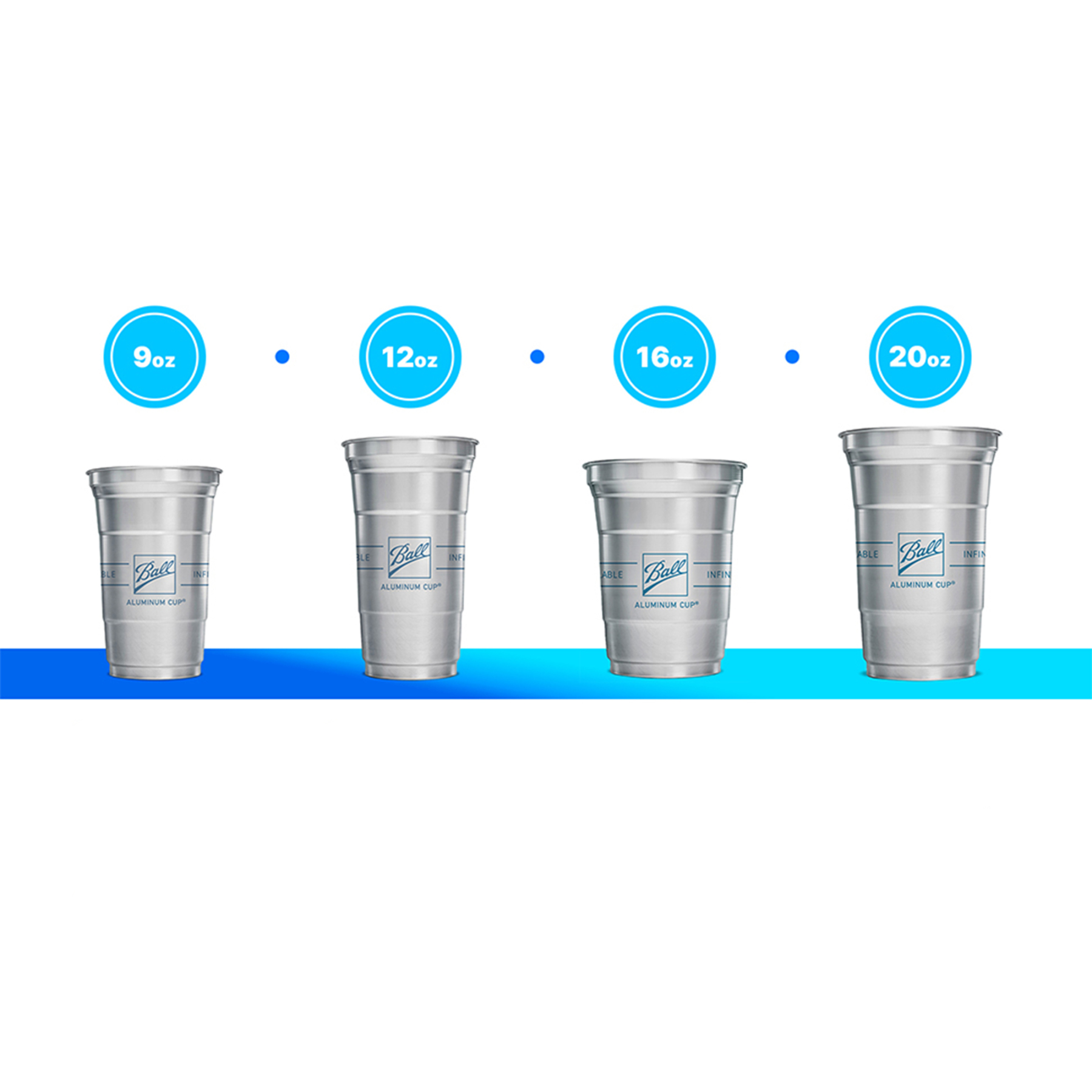 A ball - shaped aluminum cup 