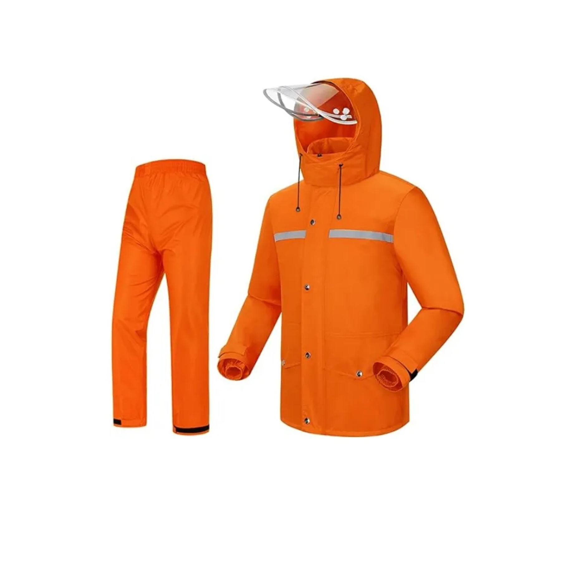 Men’s and Women’s Construction Work Rain Suit: Full Waterproof, Breathable, Windproof Jacket & Pants Set for Outdoor Use