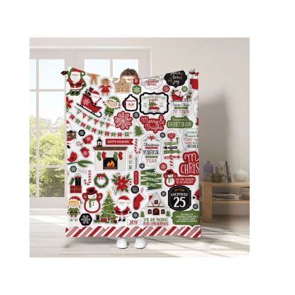 Cartoon Home Flannel Blanket: A Festive Christmas Gift for Cozy Celebrations