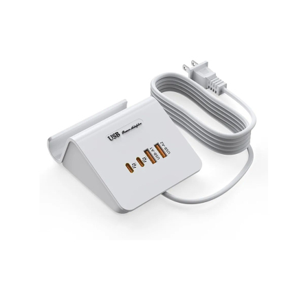  Compact Multi-Port USB Charger with Bracket - 45W Power