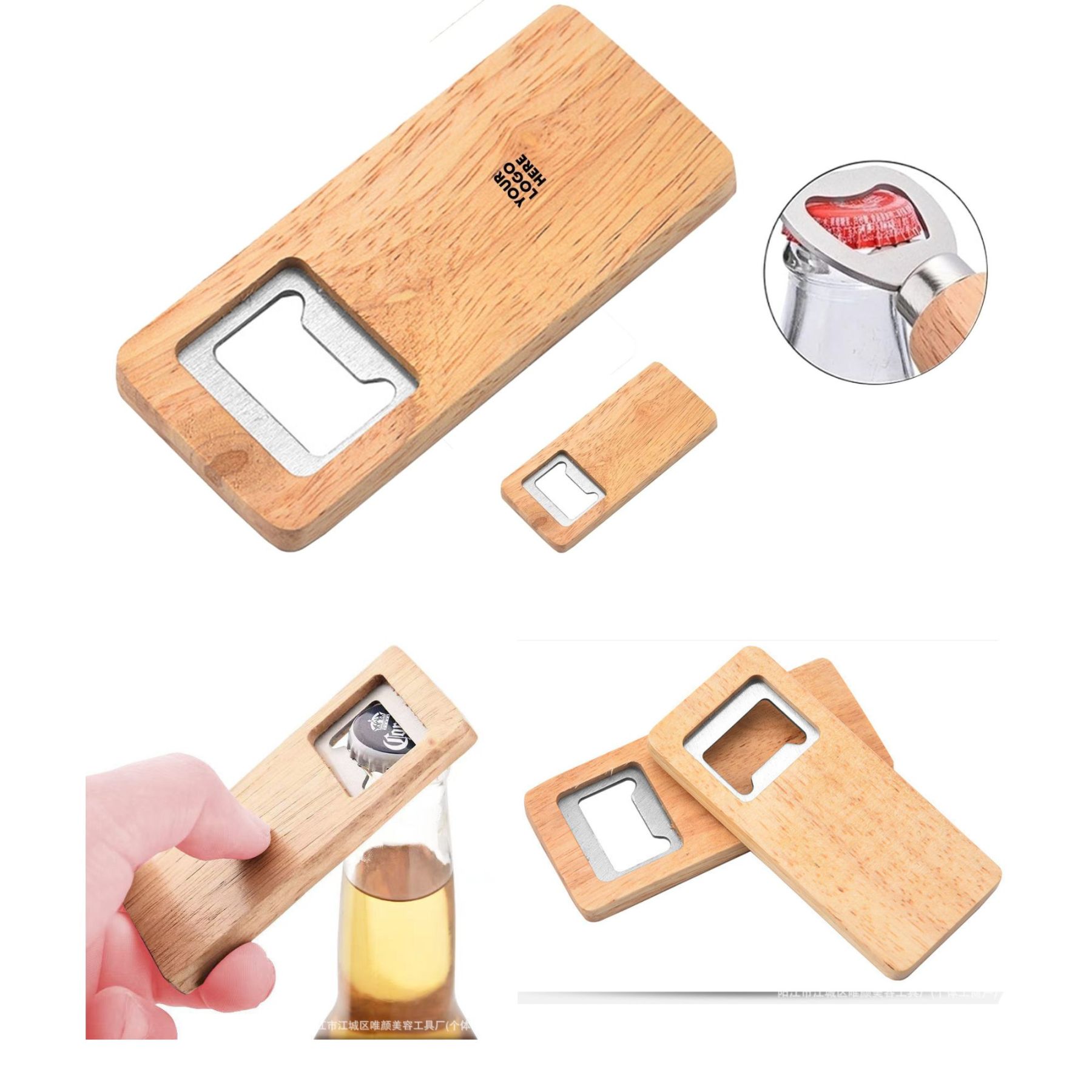 Wooden Grip Drink Bottle Opener
