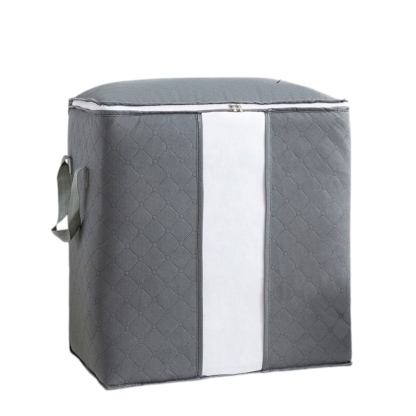    Cross-border Quilt Storage Bag with Transparent Window: Ideal for Clothing Storage, Moving, and Home Quilt Organization