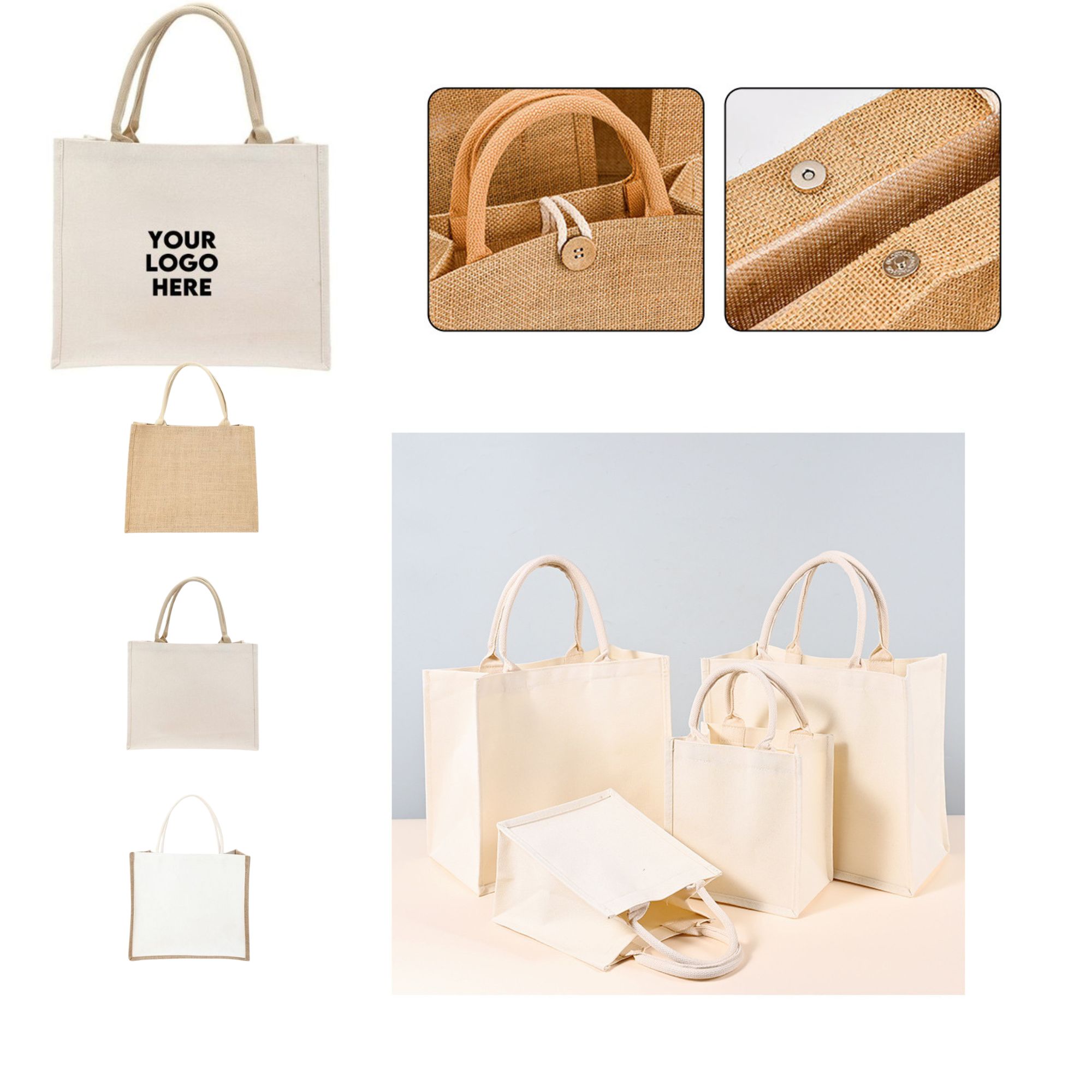 Plain Canvas Shopping Tote