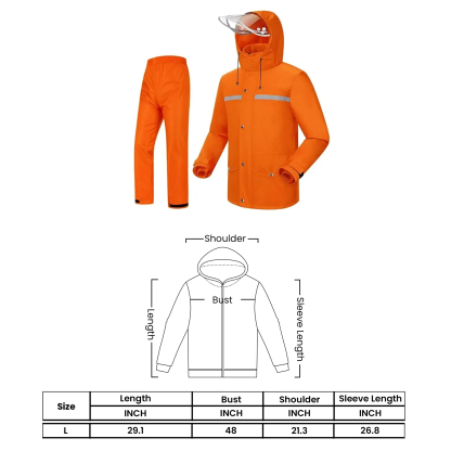Men’s and Women’s Construction Work Rain Suit: Full Waterproof, Breathable, Windproof Jacket & Pants Set for Outdoor Use