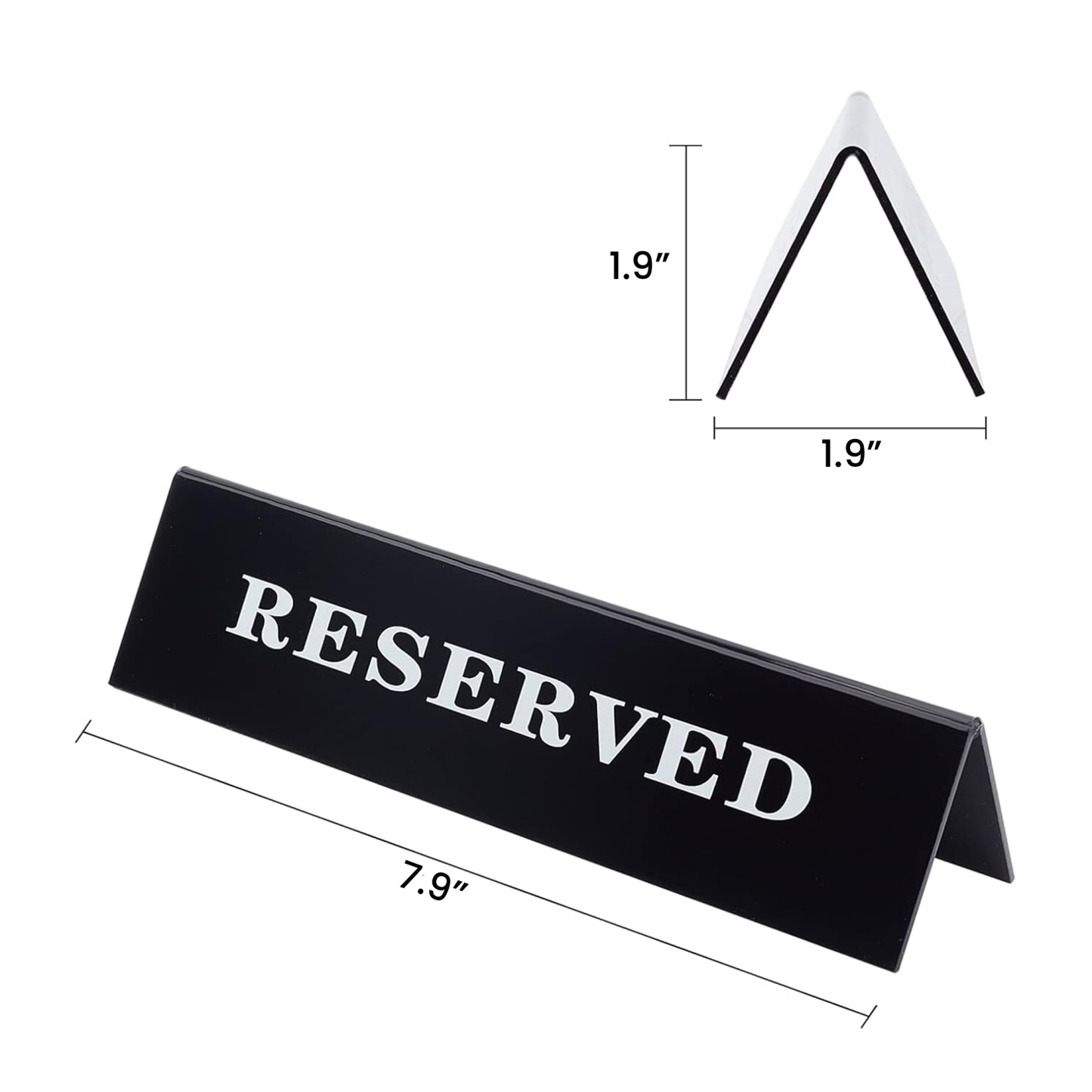 Two-Sided Aluminum Booking Table Card 