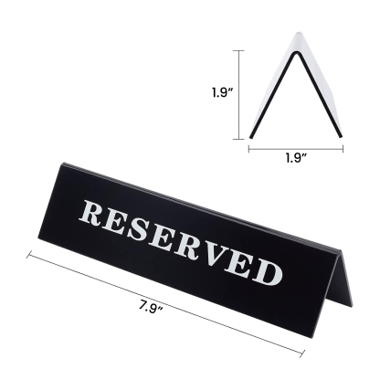 Two-Sided Aluminum Booking Table Card 