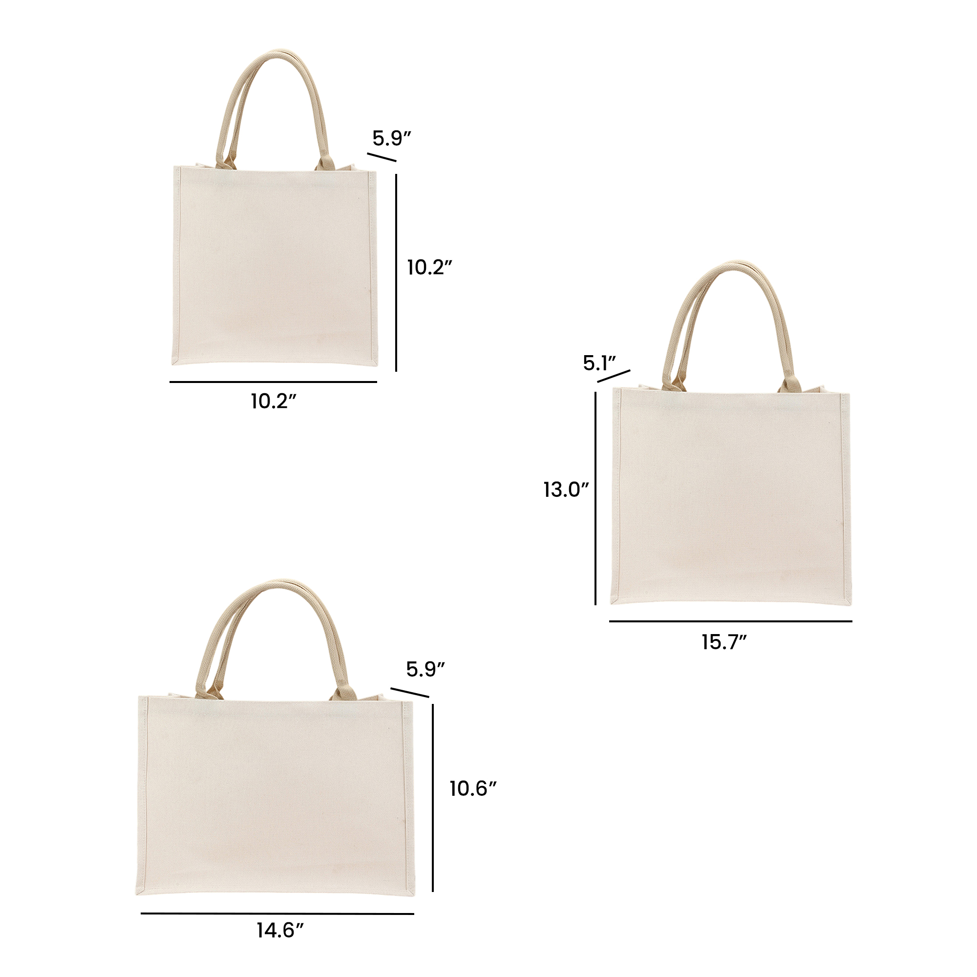 Plain Canvas Shopping Tote