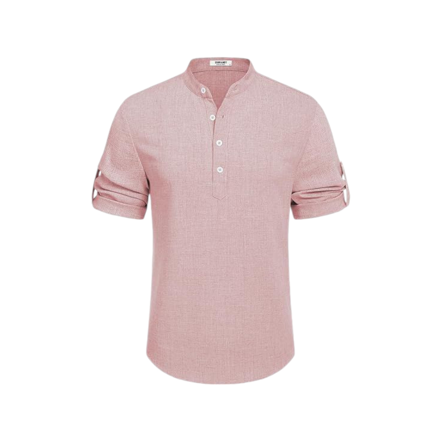 Cross-border Men’s Summer Casual Shirt: Solid Color Short-Sleeved,  Youth Half Cardigan Top 
