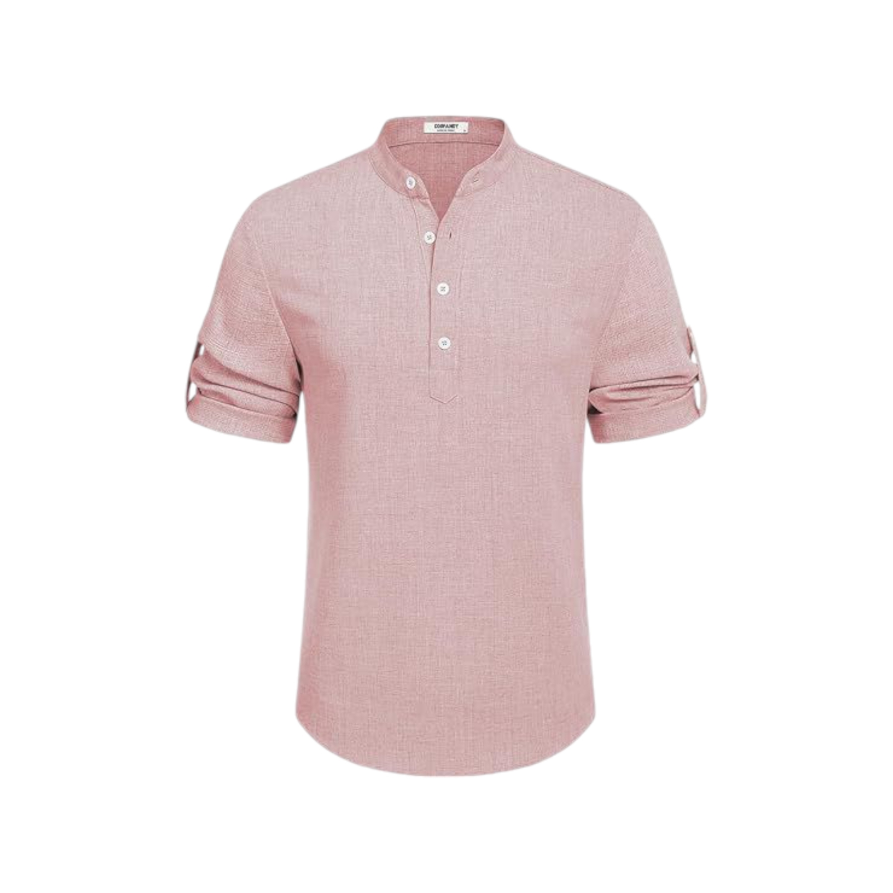 Cross-border Men’s Summer Casual Shirt: Solid Color Short-Sleeved,  Youth Half Cardigan Top 