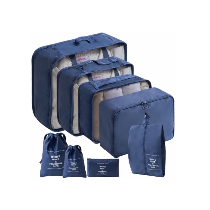 8-Piece Travel Storage Set: Includes Multifunctional Bags for Clothing Organization and Digital Storage Pouches