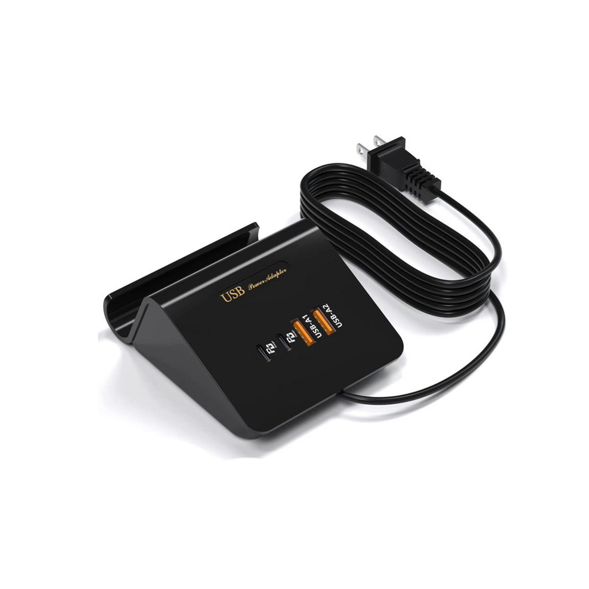  Compact Multi-Port USB Charger with Bracket - 45W Power