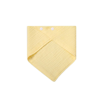 Solid-color Baby Gauze Triangle Bib