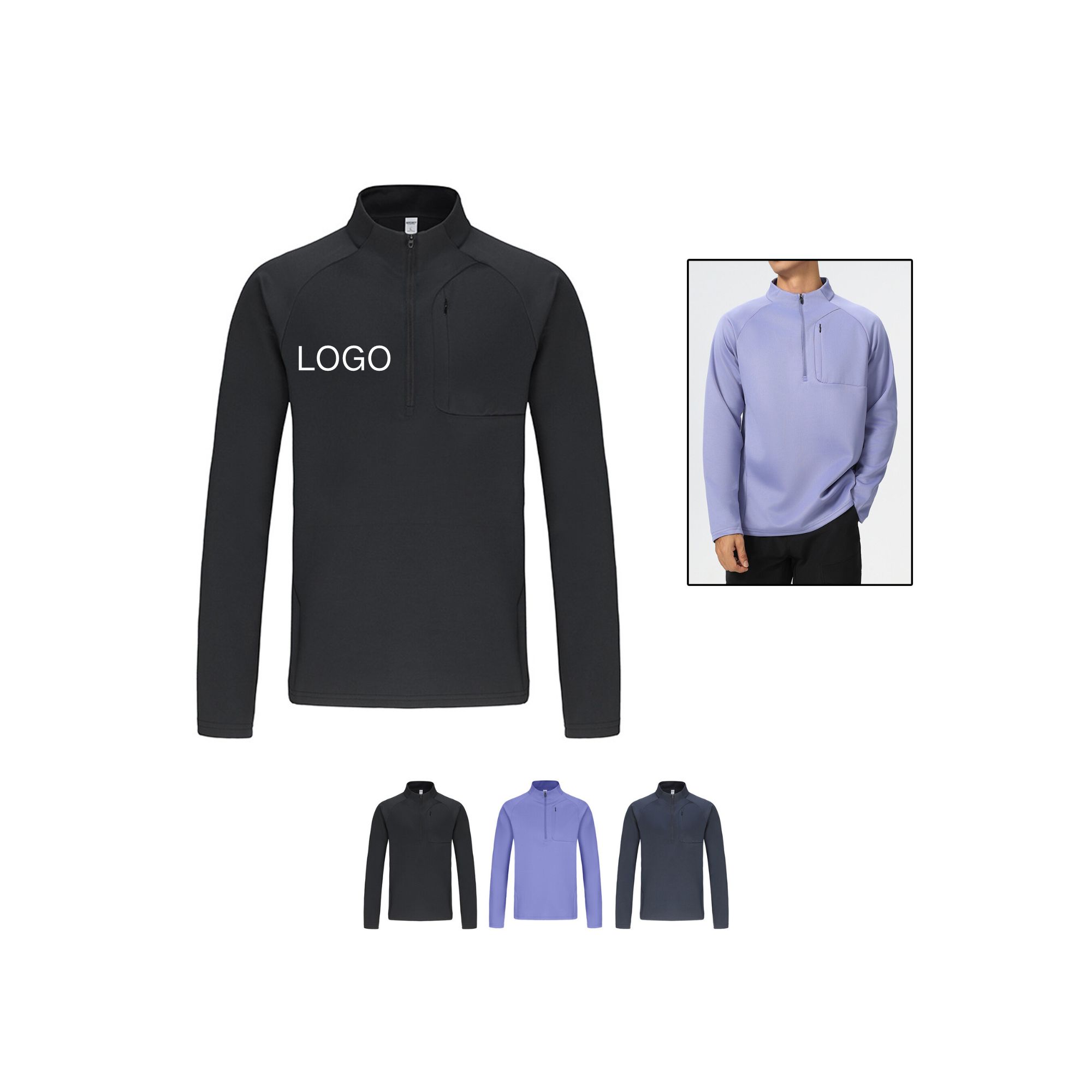 Dijia version stand collar long sleeve sports t-shirt M