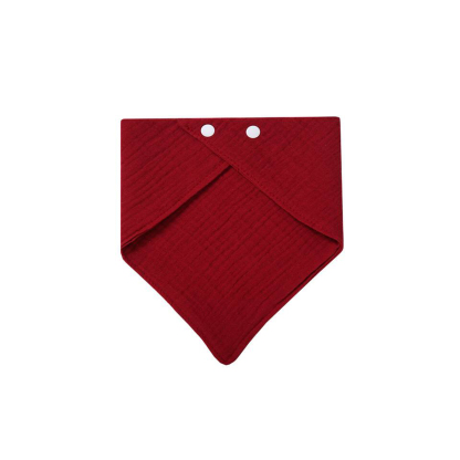 Solid-color Baby Gauze Triangle Bib