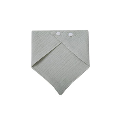 Solid-color Baby Gauze Triangle Bib