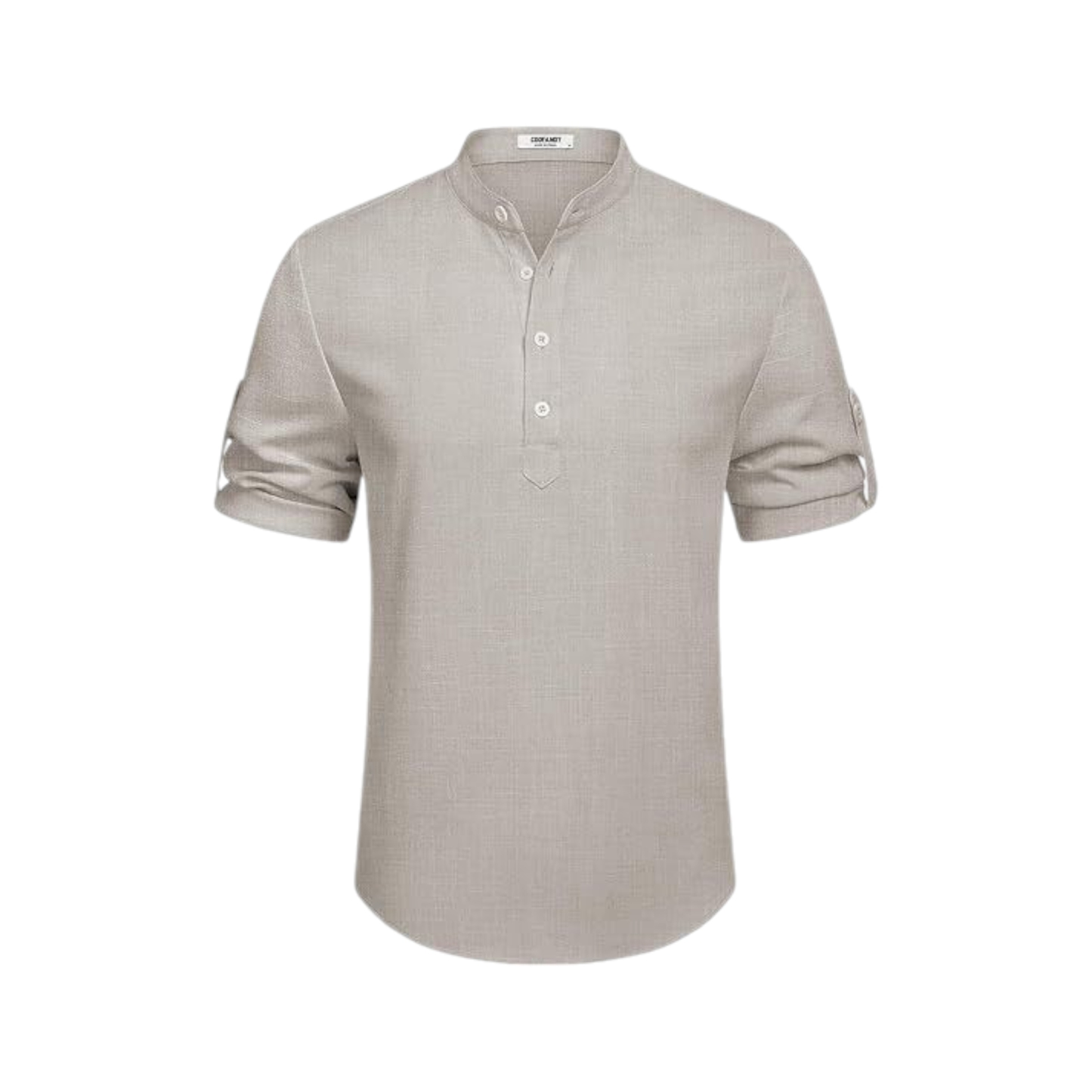 Cross-border Men’s Summer Casual Shirt: Solid Color Short-Sleeved,  Youth Half Cardigan Top 